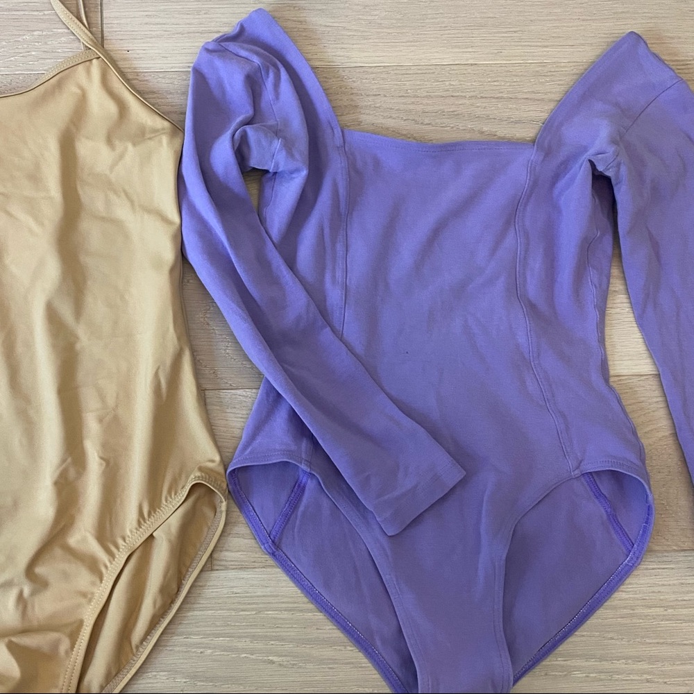 Vintage XS adult long sleeve Purple ballet leotard